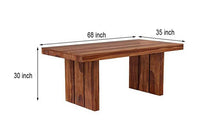 Thumbnail for A Antique Log Furniture Made Pure Solid Sheesham Wood 6 Seater Dining Table with 6 Chair Best for Dining Room & Living Room, with Best Fininshing Color -Honey