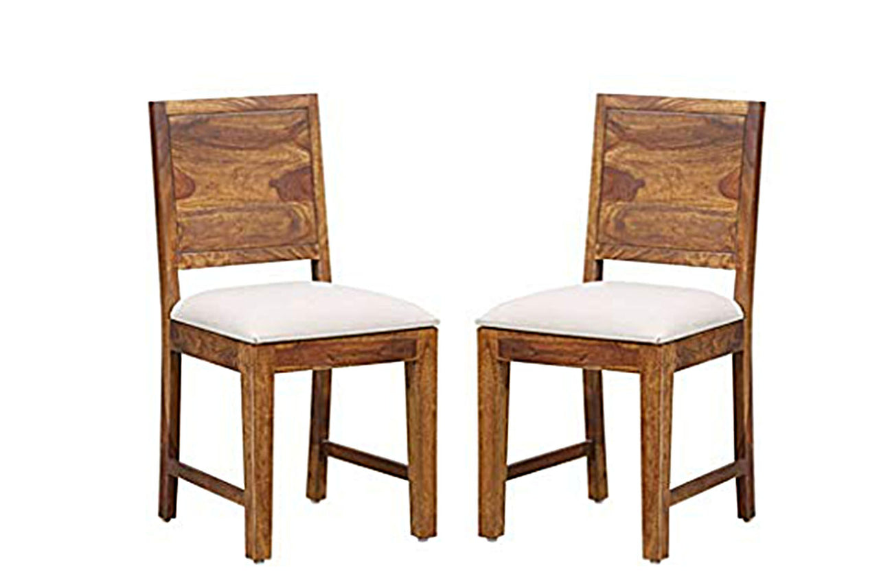 A Antique Log Furniture Solid Sheesham Wood Dining Chairs Only | Wooden Dinning Chair for Kitchen & Dining Room | Rosewood, Honey Finish