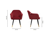 Thumbnail for Ettorez LOTUS-WINE/MEHROON Modern/Unique Bedroom Accent Chair