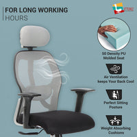Thumbnail for MATT-DX High Back Mesh Ergonomic Grey Office Chair