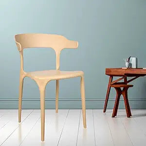 Vision Cafe Plastic Chairs | Restaurant Chair with Backrest (Rust)