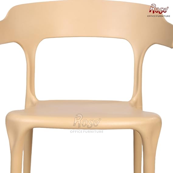 Vision Cafe Plastic Chairs | Restaurant Chair with Backrest (Rust)