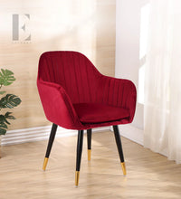 Thumbnail for Ettorez LOTUS-WINE/MEHROON Modern/Unique Bedroom Accent Chair