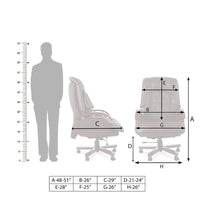 Thumbnail for High Back Director Chair with Height Adjustable Wooden Base