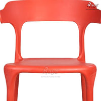 Thumbnail for Vision Cafe Plastic Chairs | Restaurant Chair with Backrest  (Red)