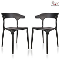 Thumbnail for Vision Cafe Plastic Chairs Restaurant Chair with Backrest (Black )