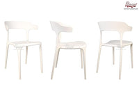 Thumbnail for Vision Cafe Plastic Chairs | Restaurant Chair with Backrest (White)