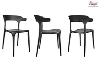 Thumbnail for Vision Cafe Plastic Chairs Restaurant Chair with Backrest (Black )