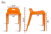 Thumbnail for Mars Cafe Plastic Stool | Cafe Restaurant Chair (Orange)