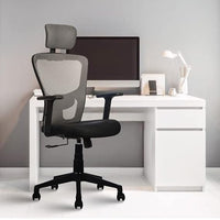 Thumbnail for Teesla Mesh High-Back/Mid - Back Ergonomic Office Chair (Grey, High Back)