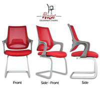 Thumbnail for Mono Mesh Mid-Back Ergonomic Office Chair (Grey & Red)