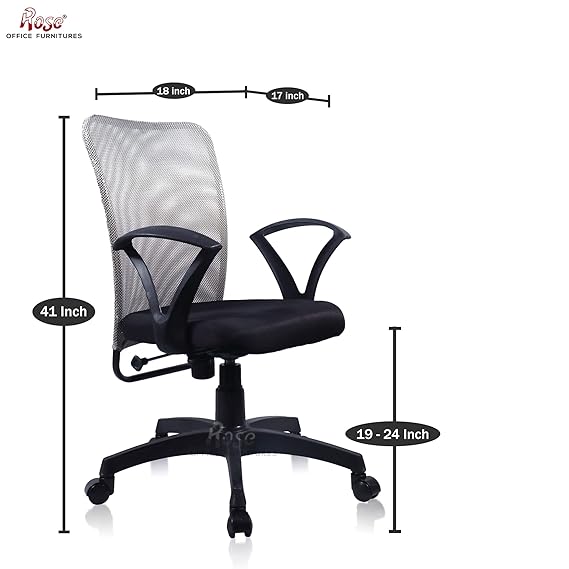 Sigma Mesh Mid Back Office Chair (Grey)
