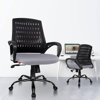 Thumbnail for Mesh Mid-Back Ergonomic Office Chair (Blazia) (Grey)