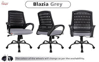 Thumbnail for Mesh Mid-Back Ergonomic Office Chair (Blazia) (Grey)