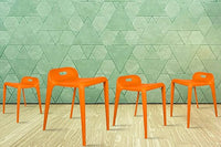 Thumbnail for Mars Cafe Plastic Stool | Cafe Restaurant Chair (Orange)