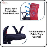 Thumbnail for Sigma Mesh Mid Back Office Chair (Red)