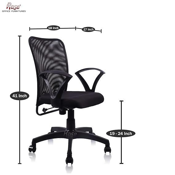 Sigma Mesh Mid Back Office Chair (Black)