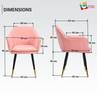 Thumbnail for LOTUS-SOFT PINK Modern/Unique Bedroom Accent Chair
