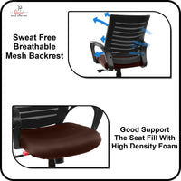 Thumbnail for Mesh Mid-Back Ergonomic Office Chair  (Elite) (Brown)