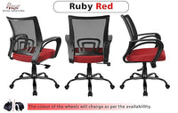 Thumbnail for Mesh Mid-Back Ergonomic Office Chair (Ruby) (Maroon)