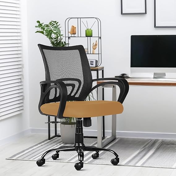 Mesh Mid-Back Ergonomic Office Chair (Ruby) (Rust)