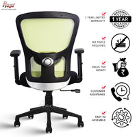Thumbnail for Teesla Mesh High-Back/Mid - Back Ergonomic Office Chair (Green, Mid Back)