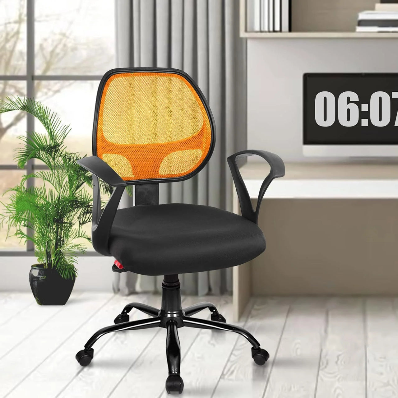 Hippo Mid-Back Ergonomic Office Chair (Orange)