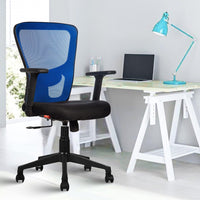 Thumbnail for Teesla Mesh High-Back/Mid - Back Ergonomic Office Chair (Blue, Mid Back)