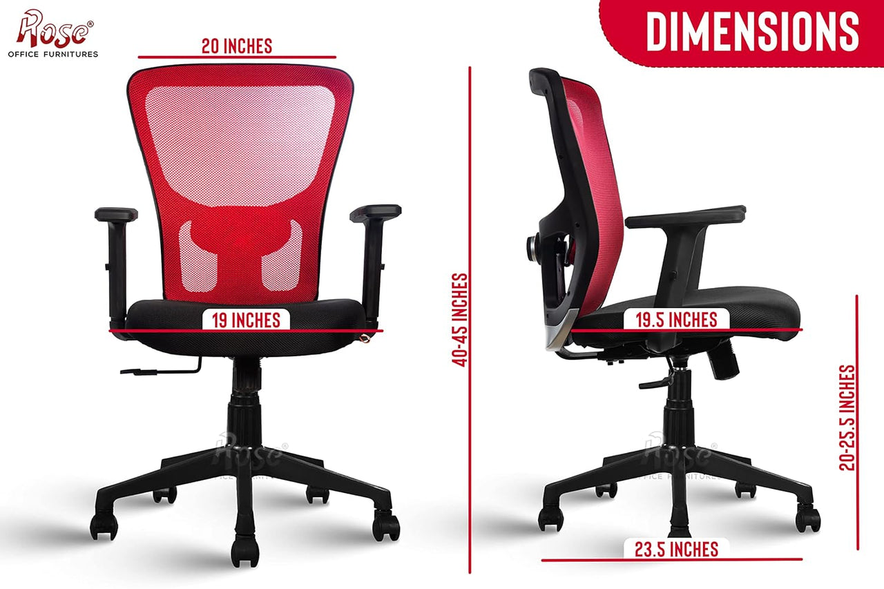 Teesla Mesh High-Back/Mid - Back Ergonomic Office Chair