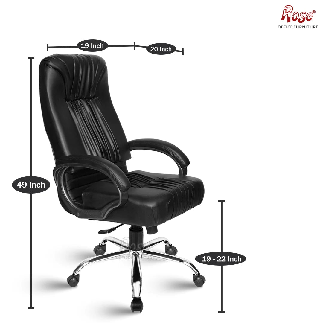 Black Beauty Leatherette Executive High Back Revolving Office Chair (Black)