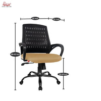 Thumbnail for Mesh Mid-Back Ergonomic Office Chair (Blazia) (Rust)