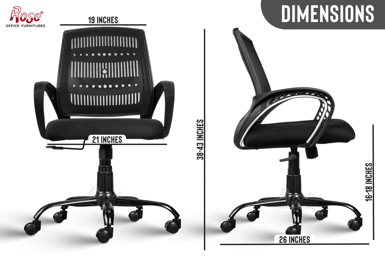 Mesh Mid-Back Ergonomic Office Chair (Blazia)