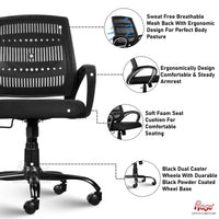 Thumbnail for Mesh Mid-Back Ergonomic Office Chair (Blazia)