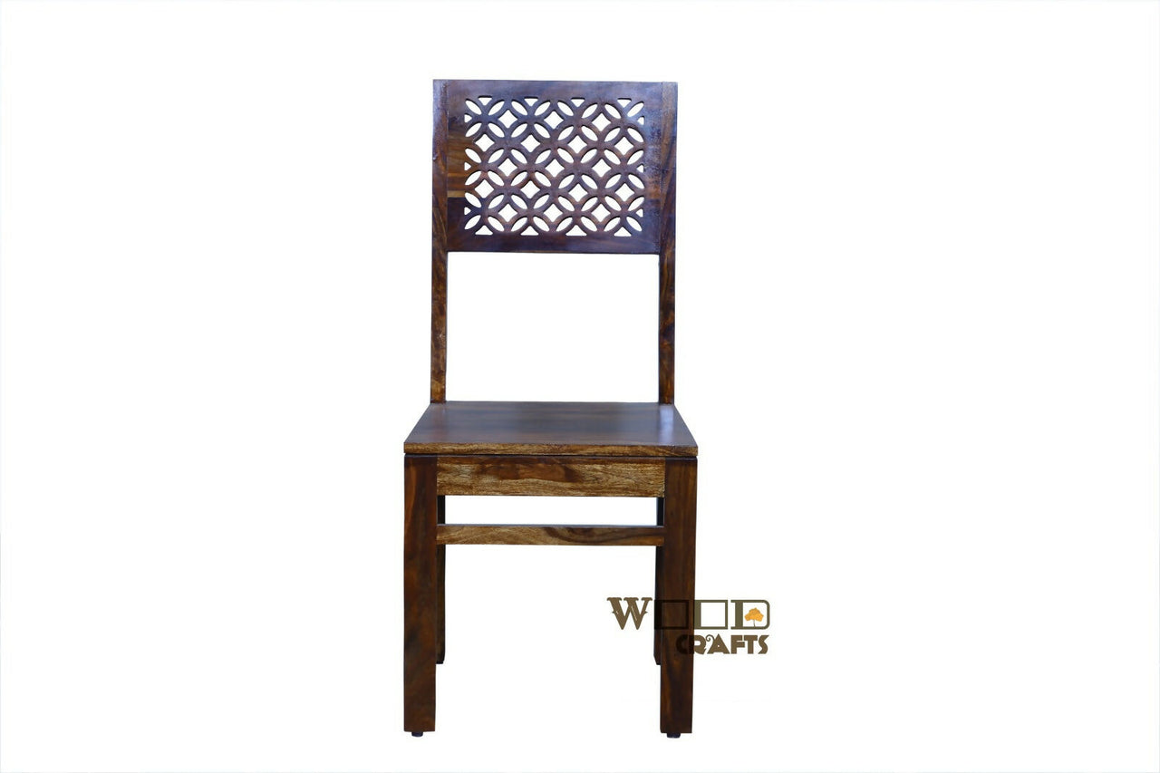 A Antique log Furniture Solid Sheesham Wood Dining Chairs Only | Wooden Dining Chair for Kitchen & Dining Room | Rosewood, Honey Finish