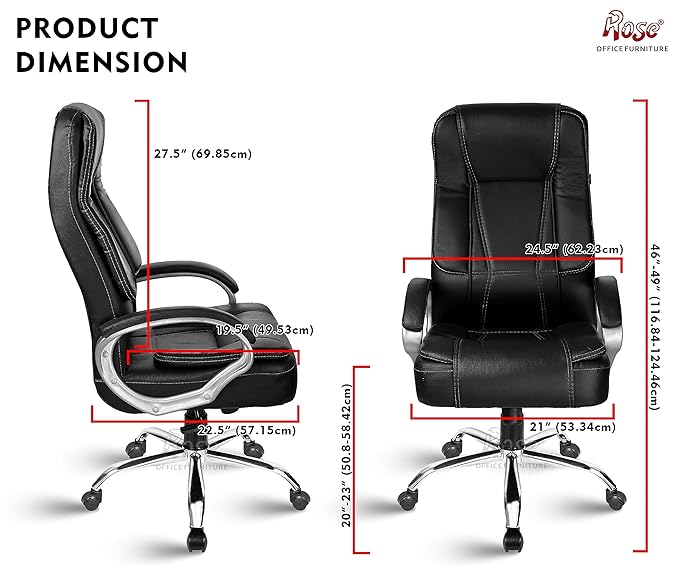 Designer Chairs SpaceX Chair (Leatherette, Black) - ComfyFusion