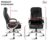 Thumbnail for Designer Chairs SpaceX Chair (Leatherette, Black) - ComfyFusion