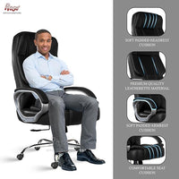 Thumbnail for Designer Chairs SpaceX Chair (Leatherette, Black) - ComfyFusion