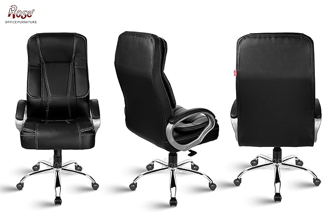 Designer Chairs SpaceX Chair (Leatherette, Black) - ComfyFusion