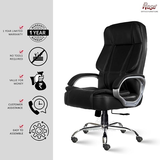 Designer Chairs SpaceX Chair (Leatherette, Black) - ComfyFusion