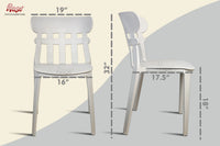 Thumbnail for Aux Cafe Plastic Chairs | Restaurant Chair with Backrest (Grey)