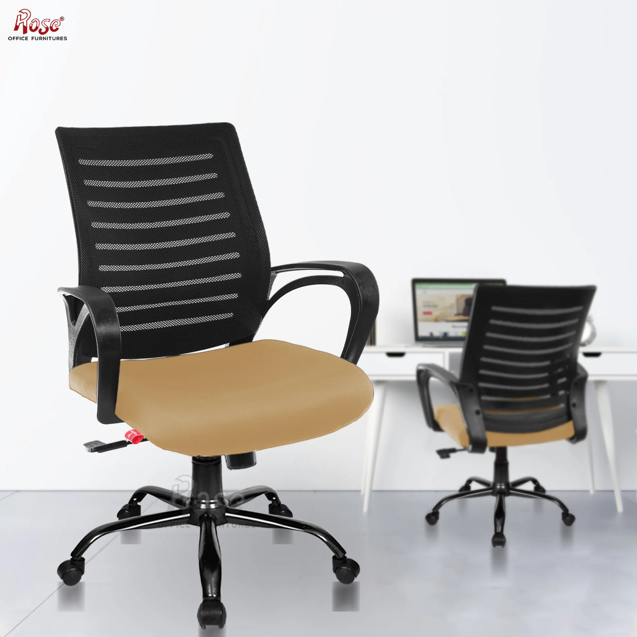 Mesh Mid-Back Ergonomic Office Chair (Elite) (Rust)