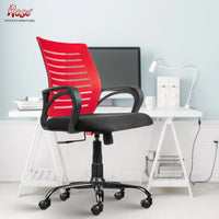 Thumbnail for Mesh Mid-Back Ergonomic Office Chair (Elite) (Red & Black)