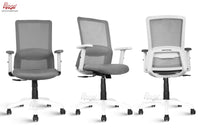Thumbnail for Filo Mesh Mid-Back Ergonomic Office Chair  (White & Grey)