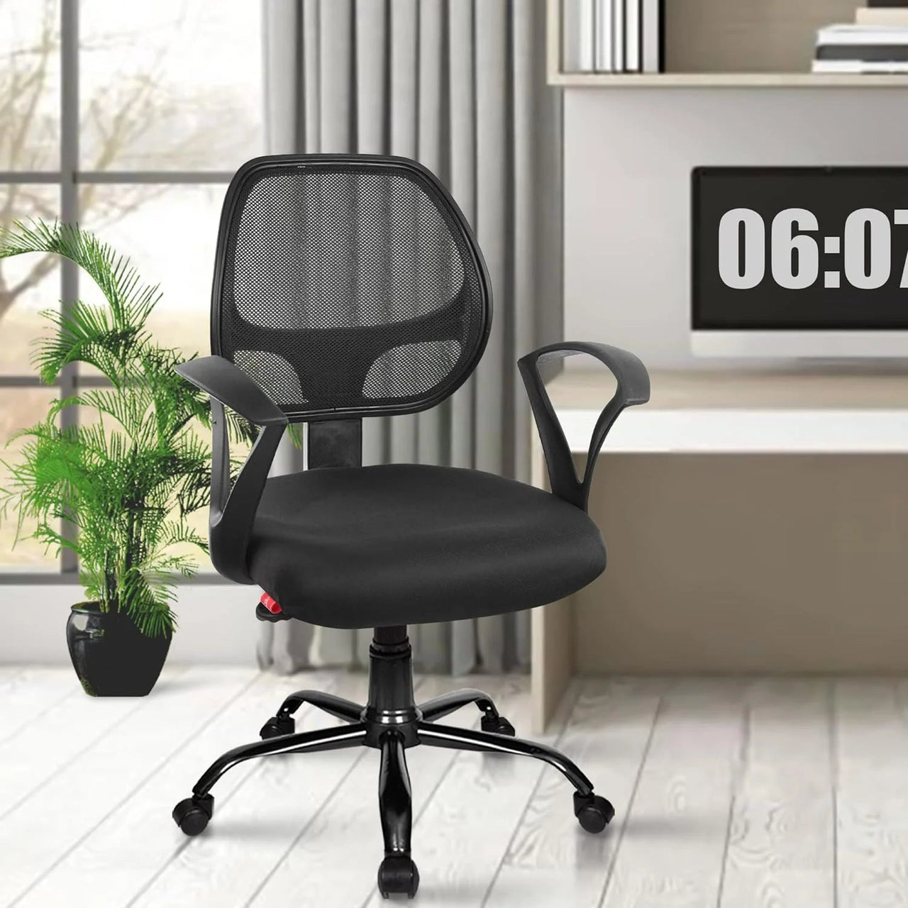 Hippo Mid-Back Ergonomic Office Chair (Black) - ComfyFusion