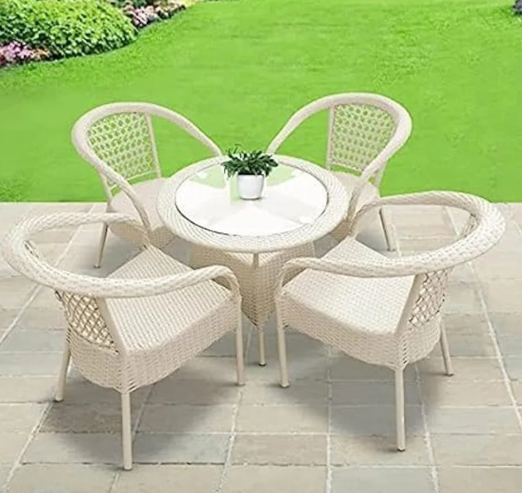 Outdoor Chair Set D-8 White Color