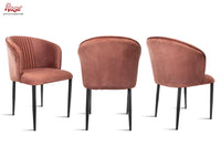 Thumbnail for Fire Cafe Chair | Modern Velvet Dining Chair (Coral Pink)