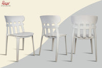 Thumbnail for Aux Cafe Plastic Chairs | Restaurant Chair with Backrest (Grey)