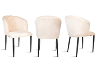 Thumbnail for Fire Cafe Chair | Modern Velvet Dining Chair (Classic Cream (Set of 1))