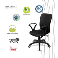 Thumbnail for Zebra Office/Study/Revolving Computer Chair (Black) - ComfyFusion