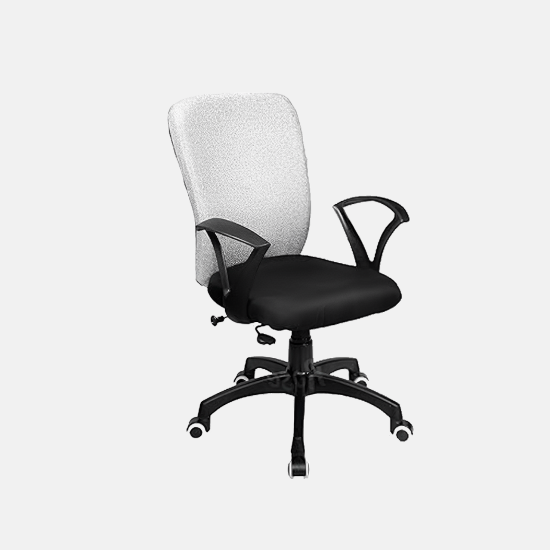 Zebra Office/Study/Revolving Computer Chair (Black & Grey) - ComfyFusion